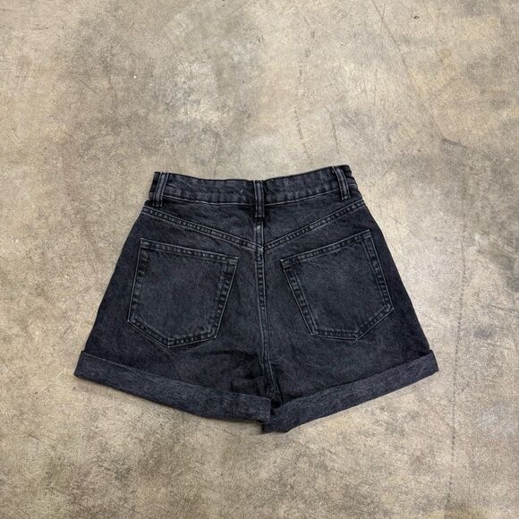 Zara faded vintage style black jean denim shorts - Picture 2 of 4